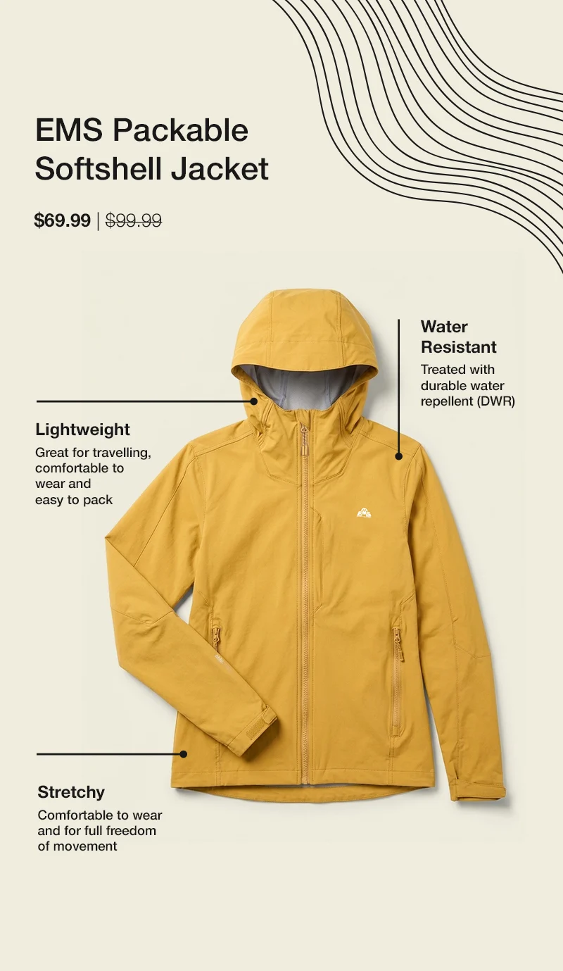 EMS Retreat Womens Packable Softshell Jacket