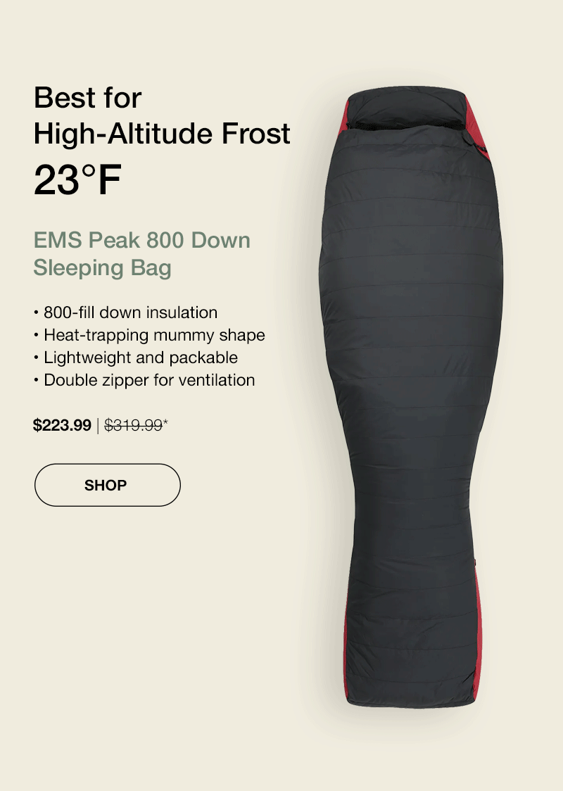 EMS Peak 800 Down Sleeping Bag