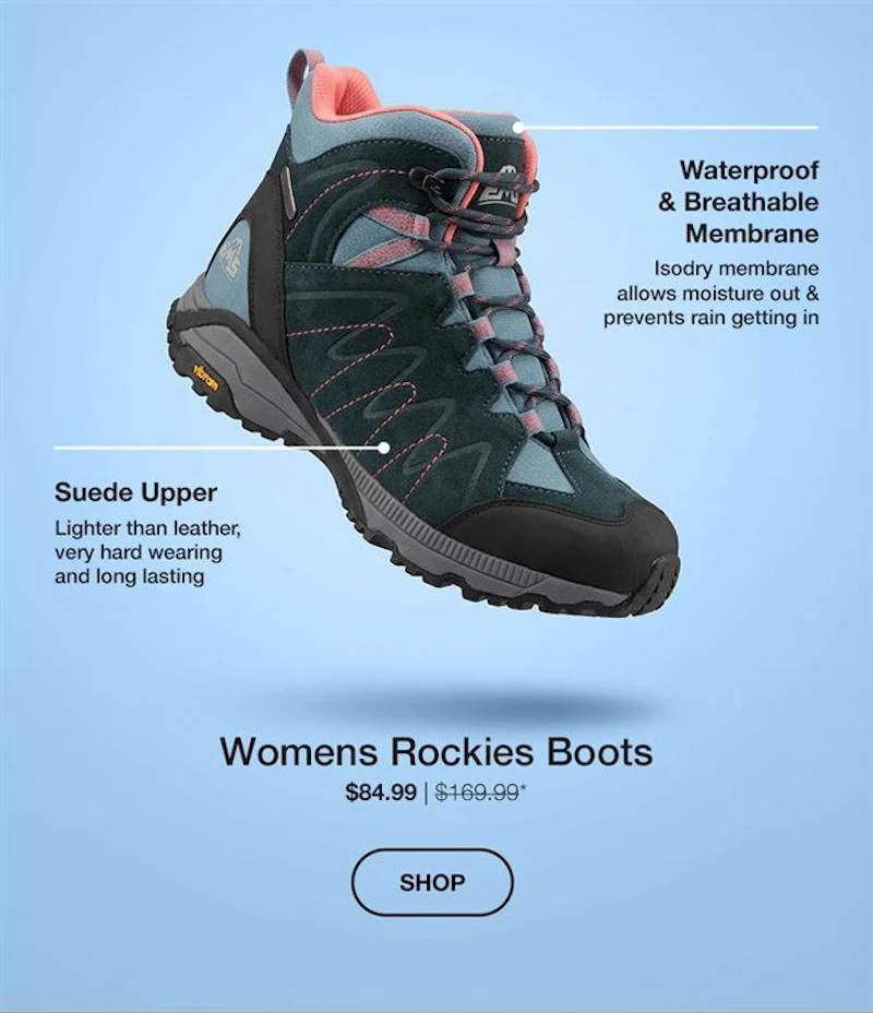 EMS Rockies Extreme Womens Waterproof Vibram Boots