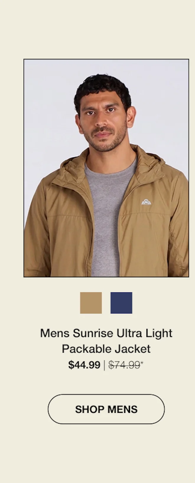 EMS Sunrise Mens Ultra Light Packable Jacket