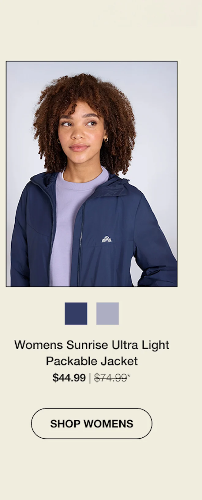 EMS Sunrise Womens Ultra Light Packable Jacket