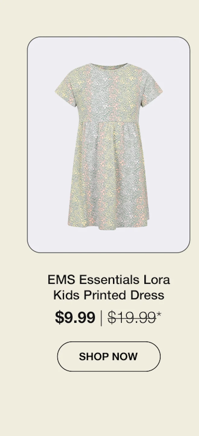 EMS Essentials Lora Kids Printed Dress