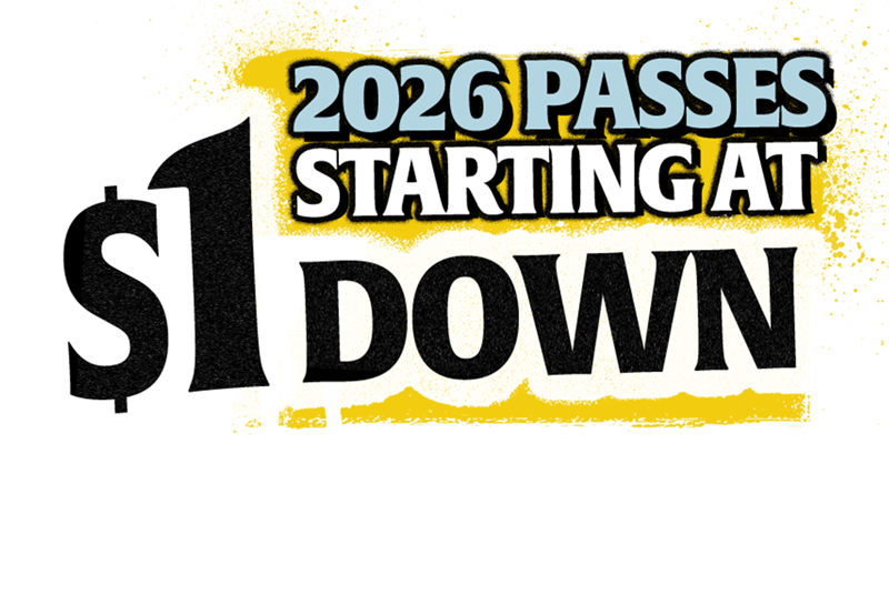 PASSES STARTING AT $1 DOWN