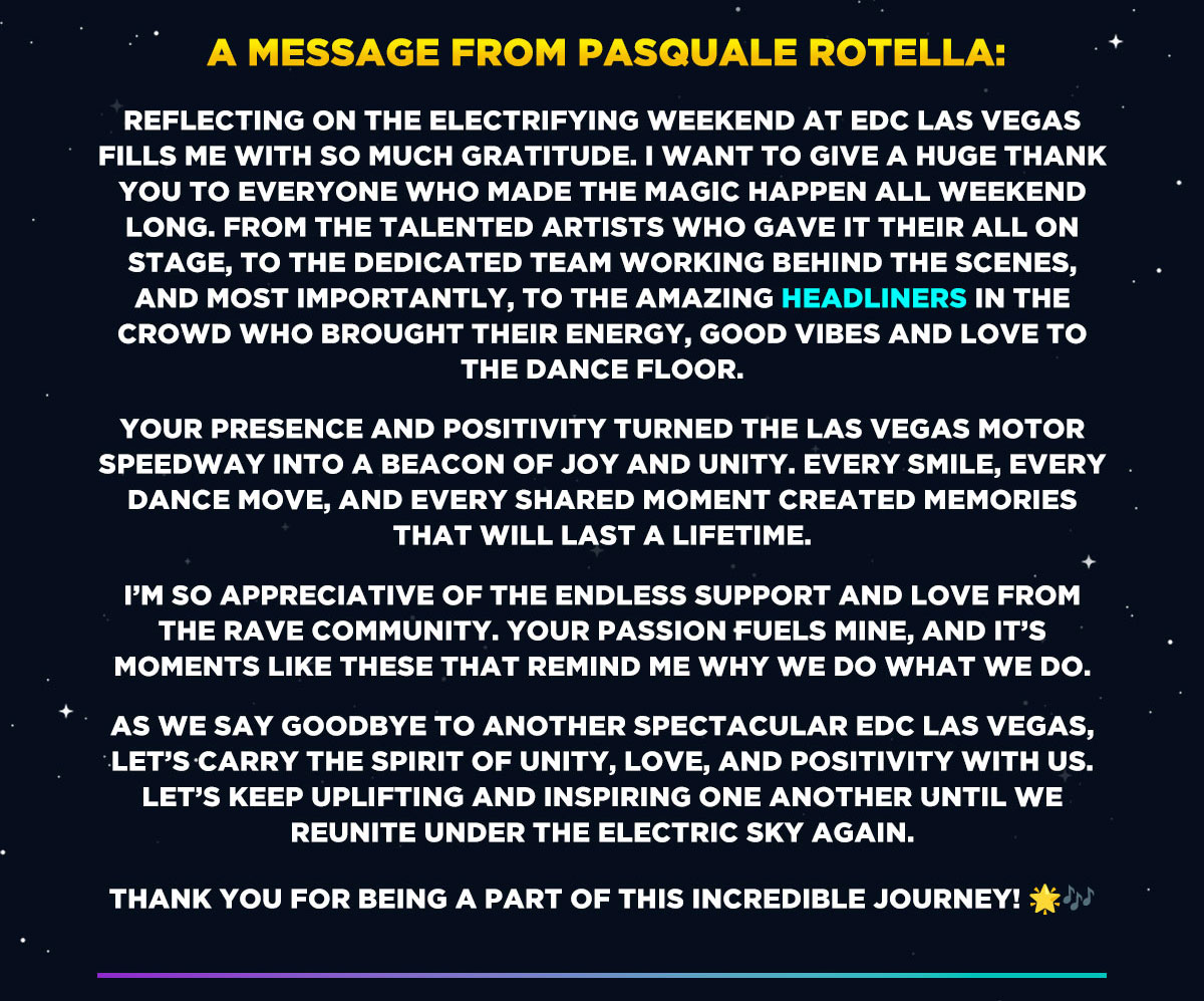 A Message from Pasquale Rotella