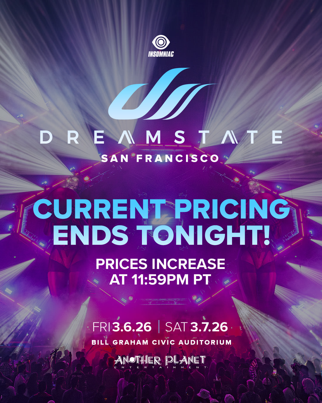 Dreamstate San Francisco 2026 Single-day tickets