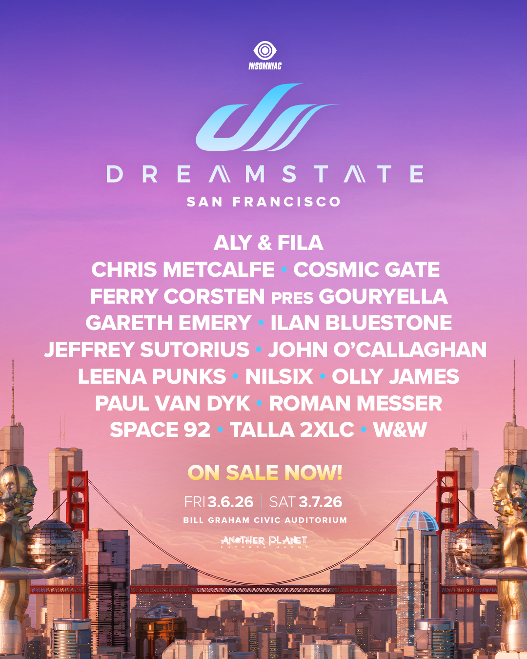 Dreamstate San Francisco 2026 Lineup