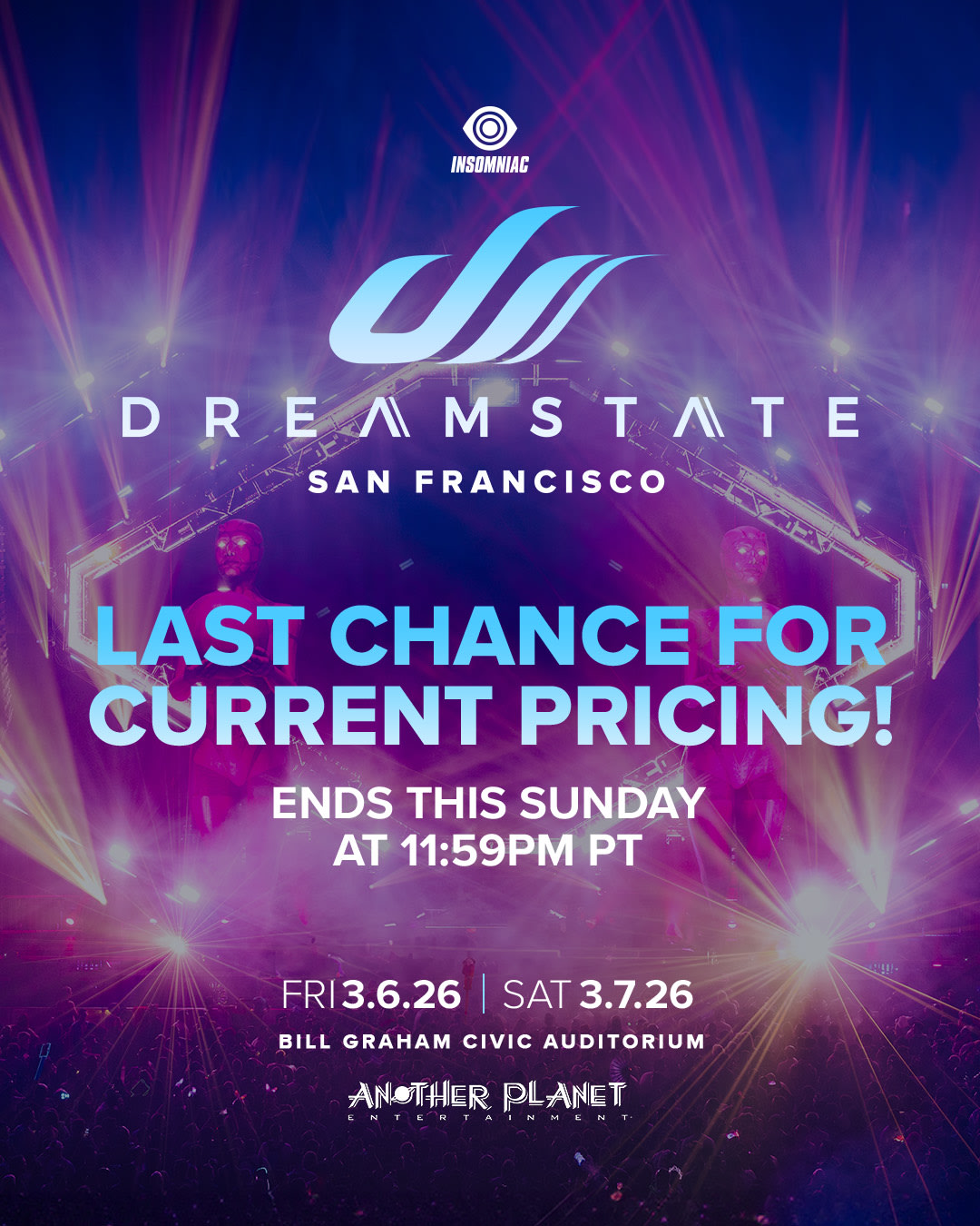 Dreamstate San Francisco 2026 Single-day tickets