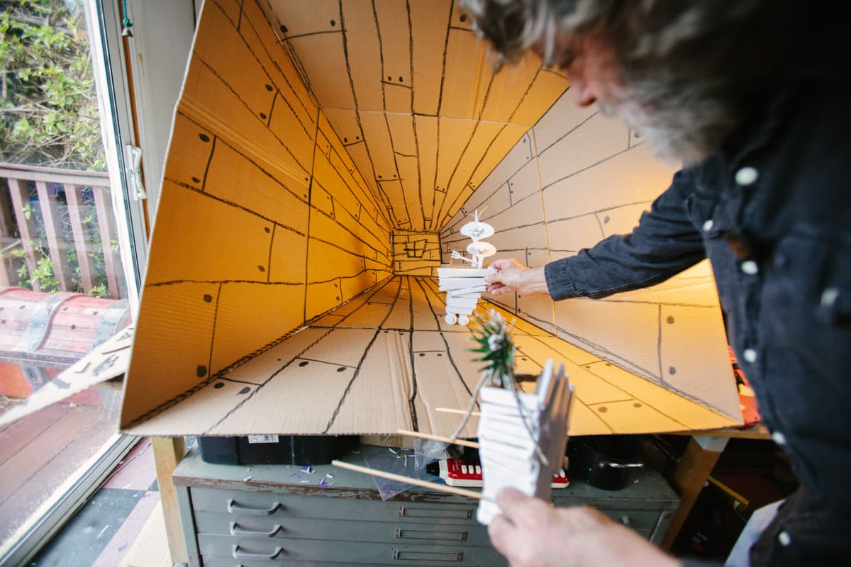 Wayne White in his studio. Photo by Allyson Lupovich