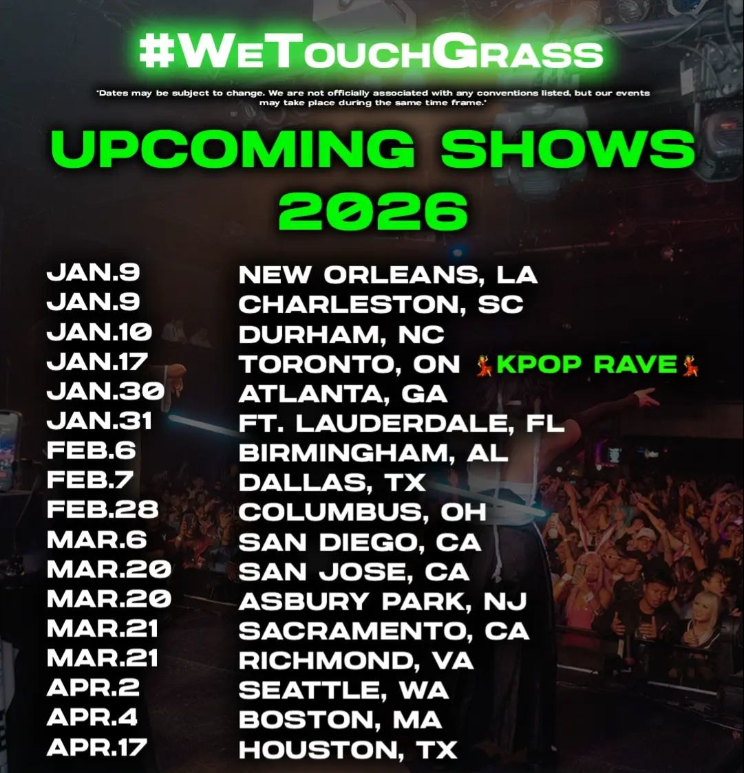 2025 Tour Schedule updated