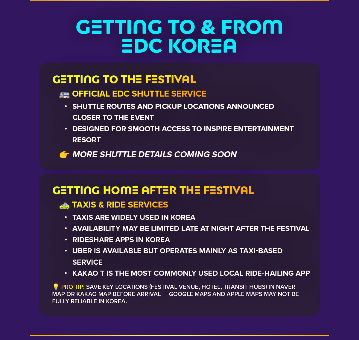 Getting to EDC Korea