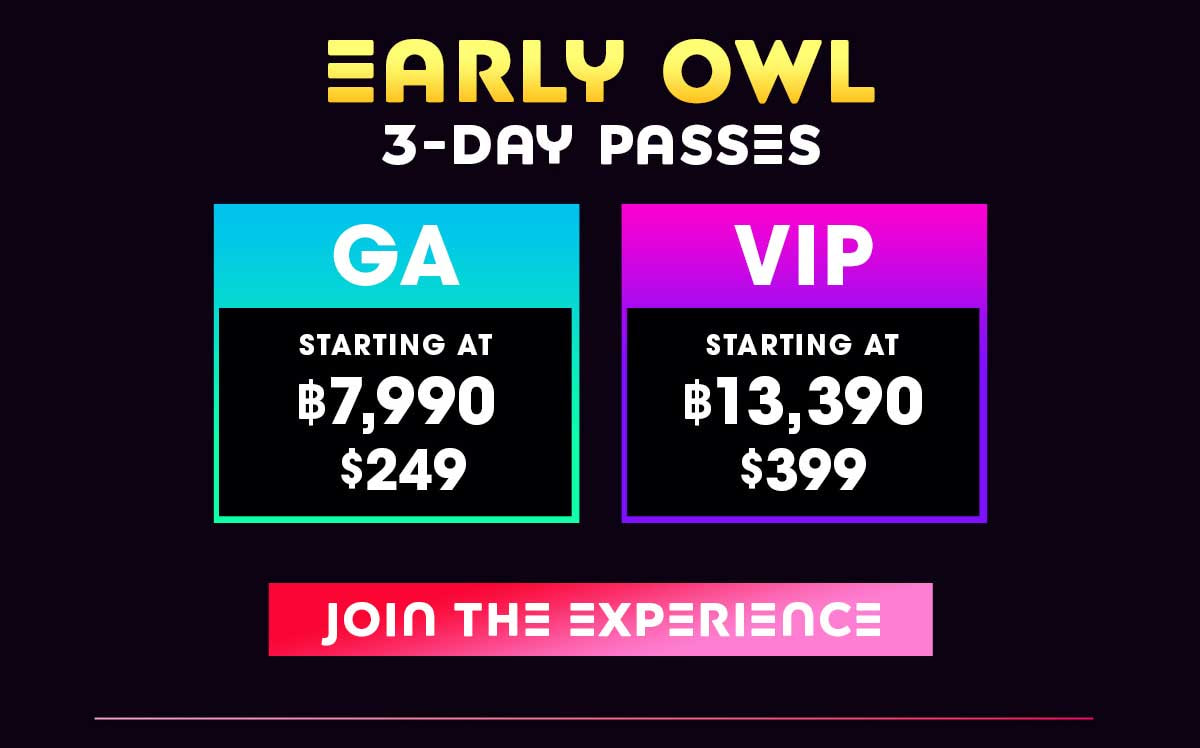 Early Owl 3-Day Passes