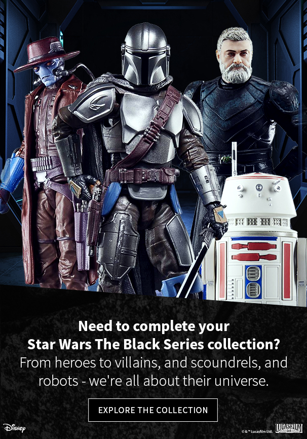 Need to complete your Star Wars The Black Series collection? From heroes to villains, and scoundrels, and robots - we're all about their universe. Explore the Collection