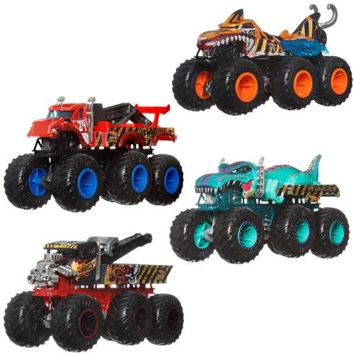 Hot Wheels Monster Trucks Big Rigs 1:64 Scale Vehicle 2024 Mix 1 Case of 4