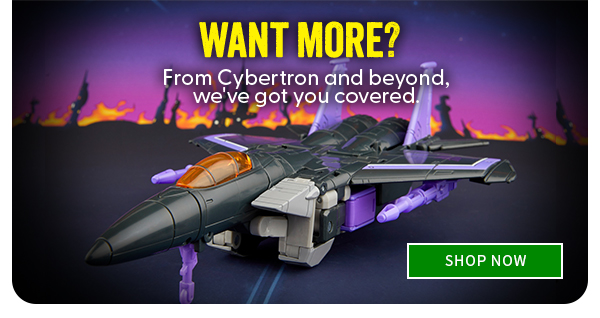 Want More? From Cybertron and beyond, we've got you covered.   SHOP NOW 