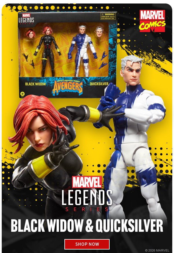 Marvel Legends Series Black Widow and Quicksilver SHOP NOW 