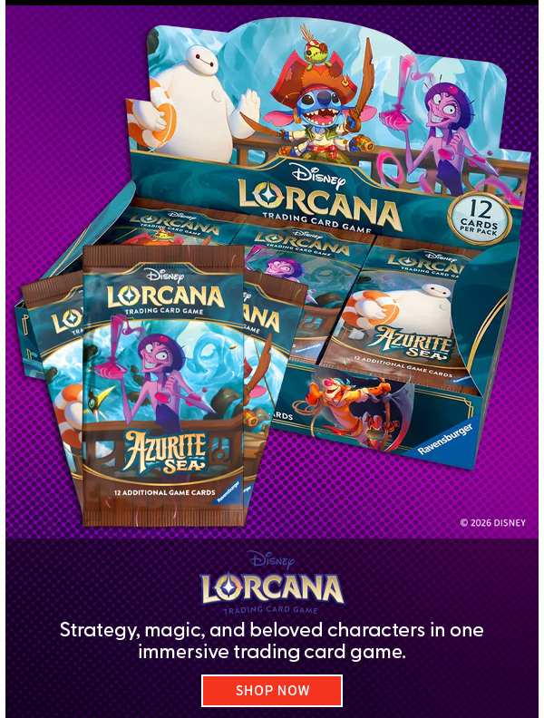 Lorcana Strategy, magic, and beloved characters in one immersive trading card game. shop now 