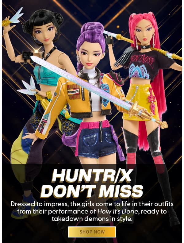 HUNTR/X Don’t Miss Dressed to impress, the girls come to life in their outfits from their performance of How It’s Done, ready to takedown demons in style.  shop now 