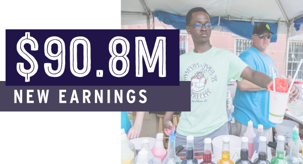 $90.8 million in new earnings