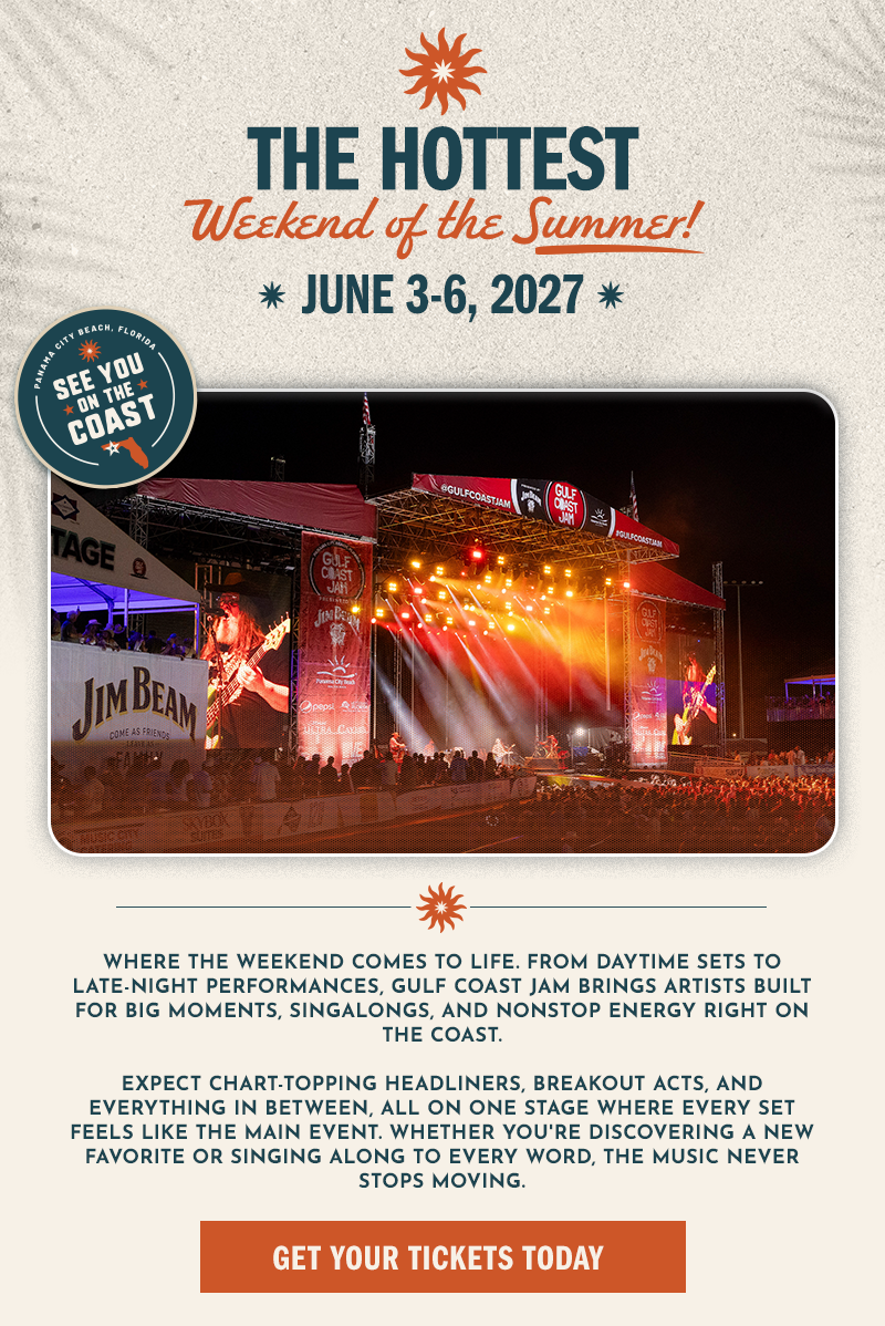 Join us for the Hottest Weekend of the Summer at Gulf Coast Jam 2027!