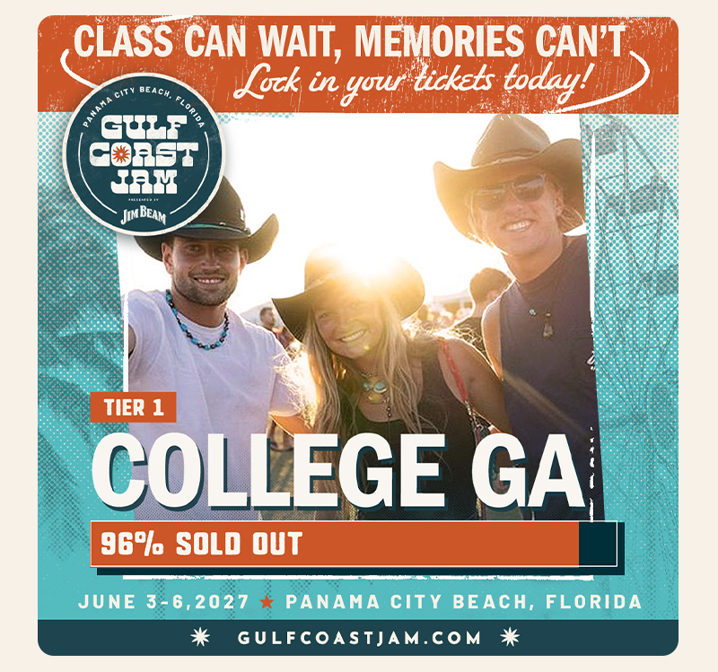 College GA Tickets are 96% SOLD OUT!