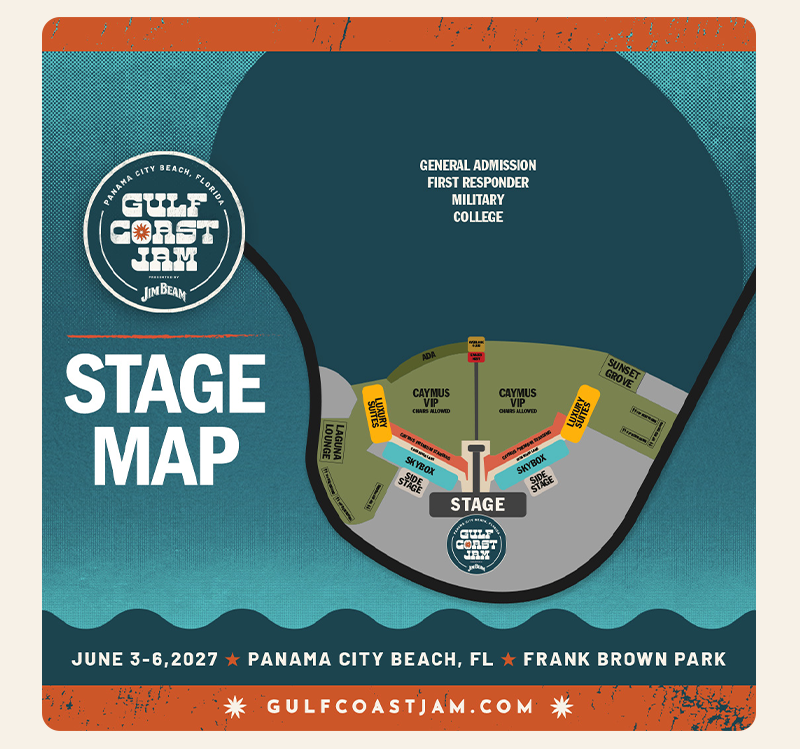 Gulf Coast Jam Stage Map