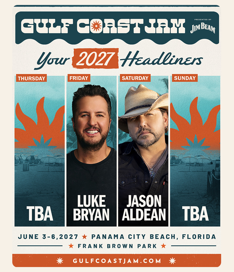 Luke Bryan, Jason Aldean, and MORE coming to the coast in 2027!