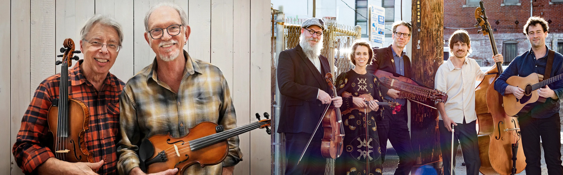 pictures of Hawktail and Väsen and Darol Anger and Bruce Molsky