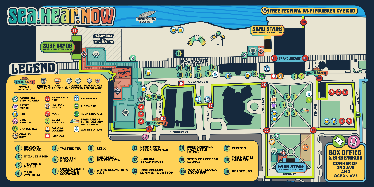 Sea.Hear.Now festival map