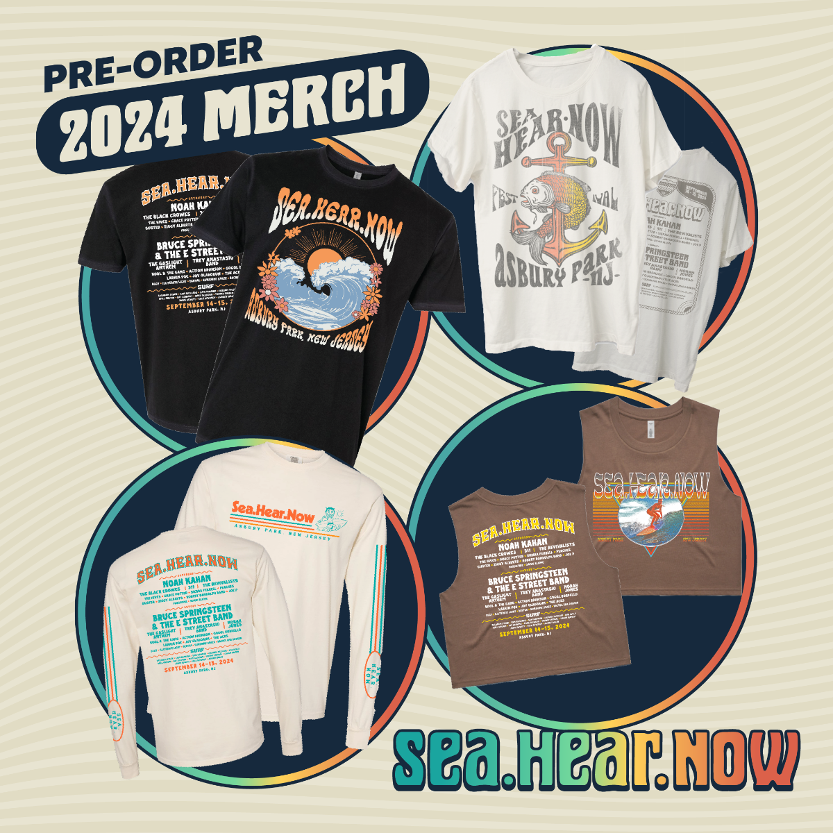 Sea.Hear.Now merch pre-order