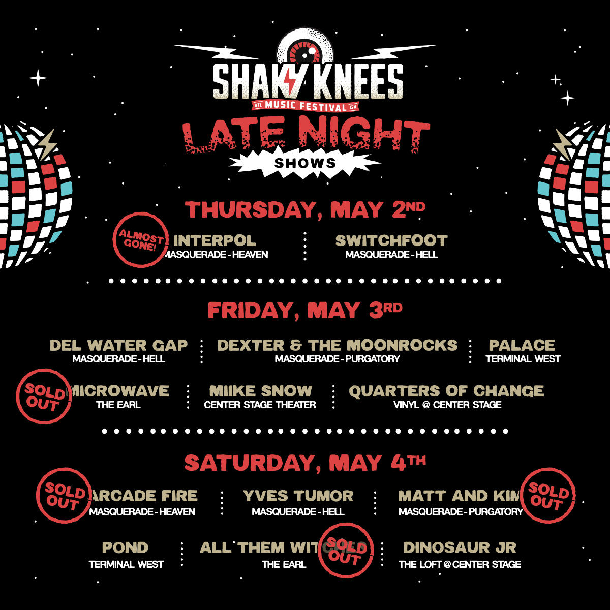 Shaky Knees Late Night Shows