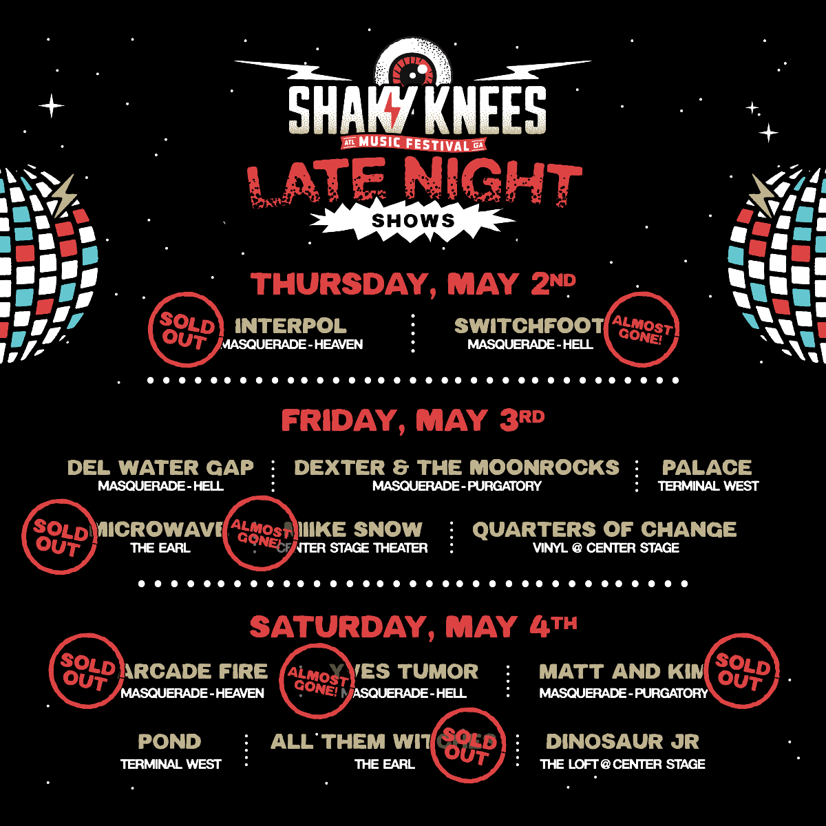 Shaky Knees Late Night Shows