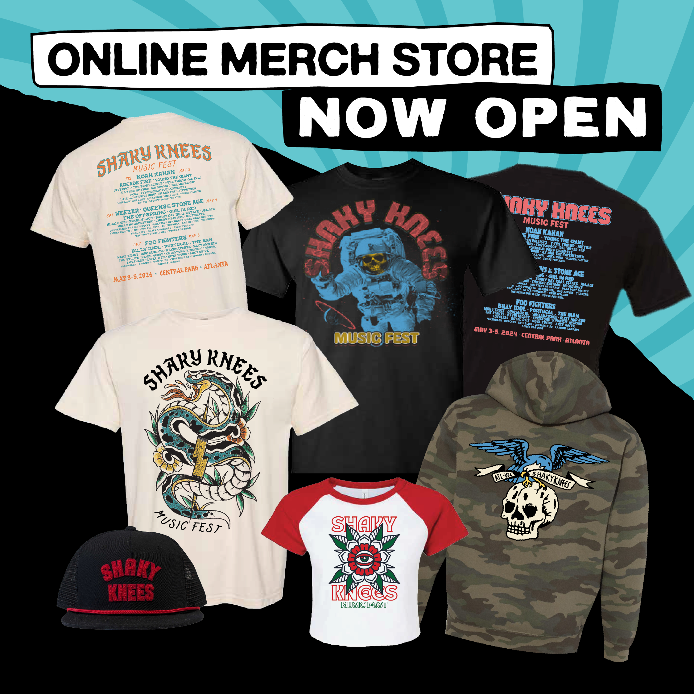 Shaky Knees Online Merch Store