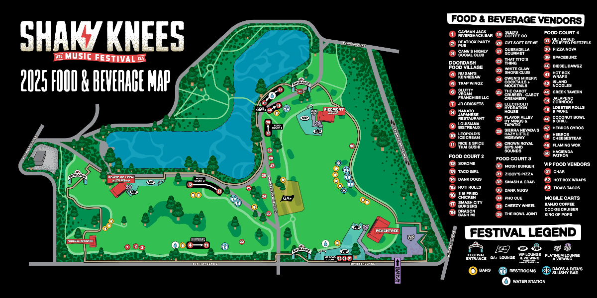 Shaky Knees food vendors