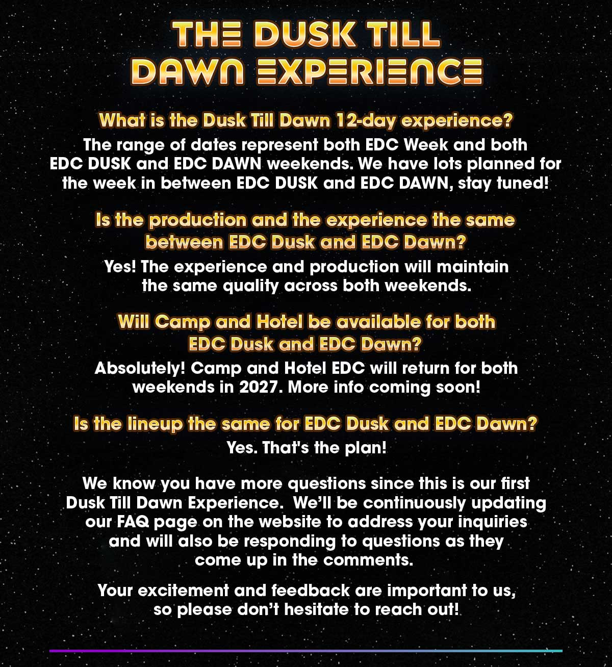The Dusk Till Dawn Experience