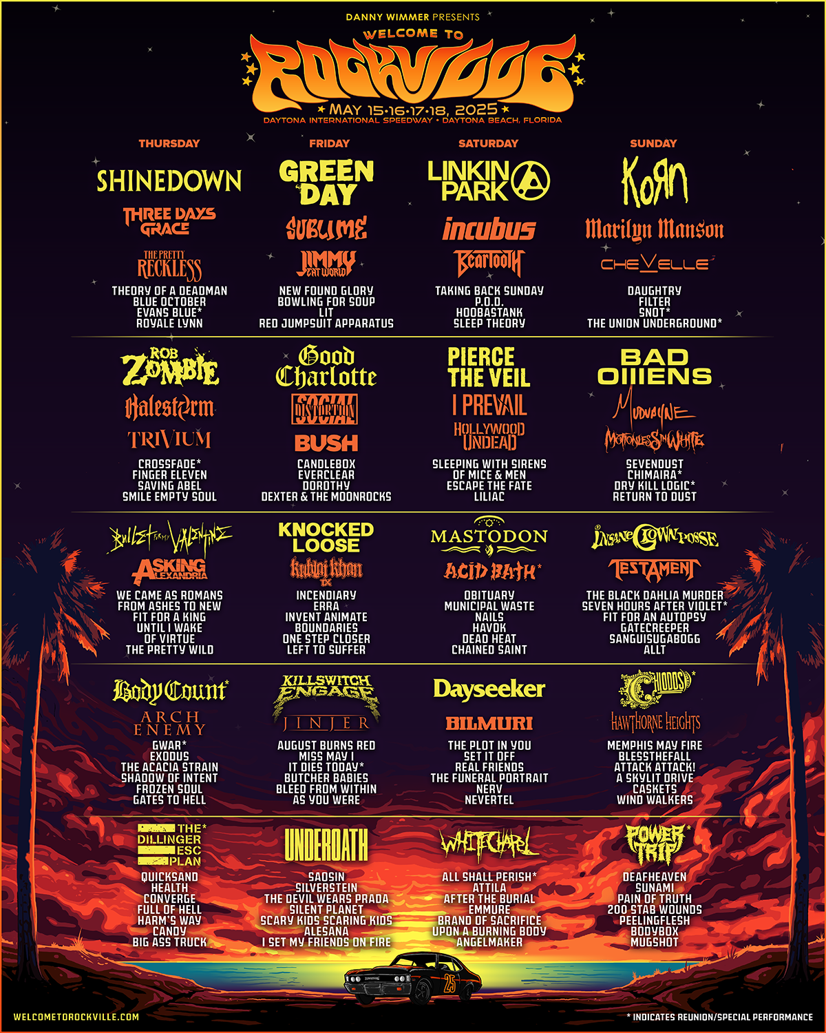 Welcome To Rockville 2025 Lineup