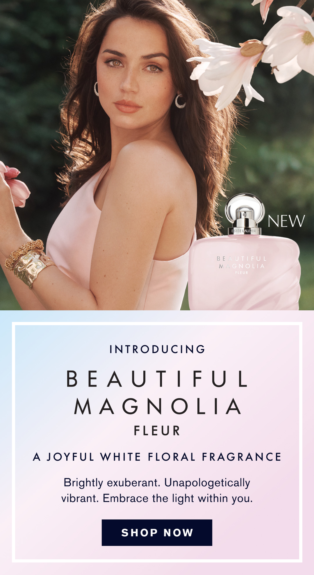 Introducing BEAUTIFUL MAGNOLIA FLEUR | A Joyful White Floral Fragrance. Brightly exhuberant, Unapologetically vibrant. Embrace the light within you. SHOP NOW