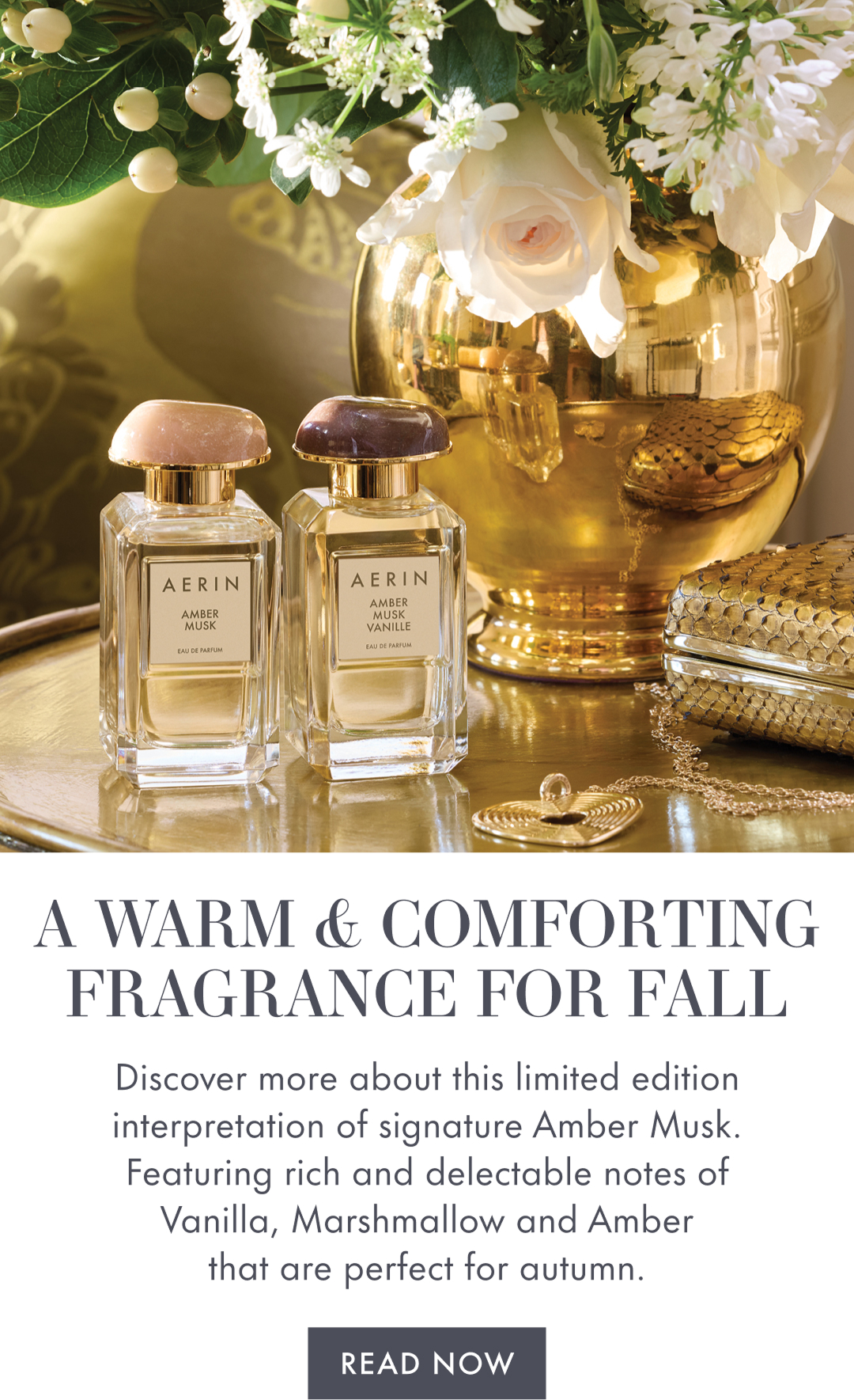 A Warm and Comforting Fragrance for fall | Discover more about this limited edition interpretation of signature amber Musk. Featuring rich and delectable notes of Vanilla, Marshmellow, and Amber that are perfect for Autumn| READ NOW