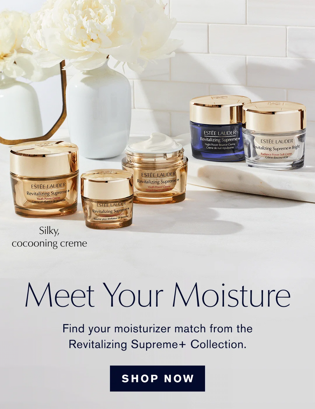 Meet your Moisture | Silky, cocooning creme, Cushioning comforting eye balm | Silky Lightweight creme with SPF 25 | Melting night crem |  Ultra Soft Creme