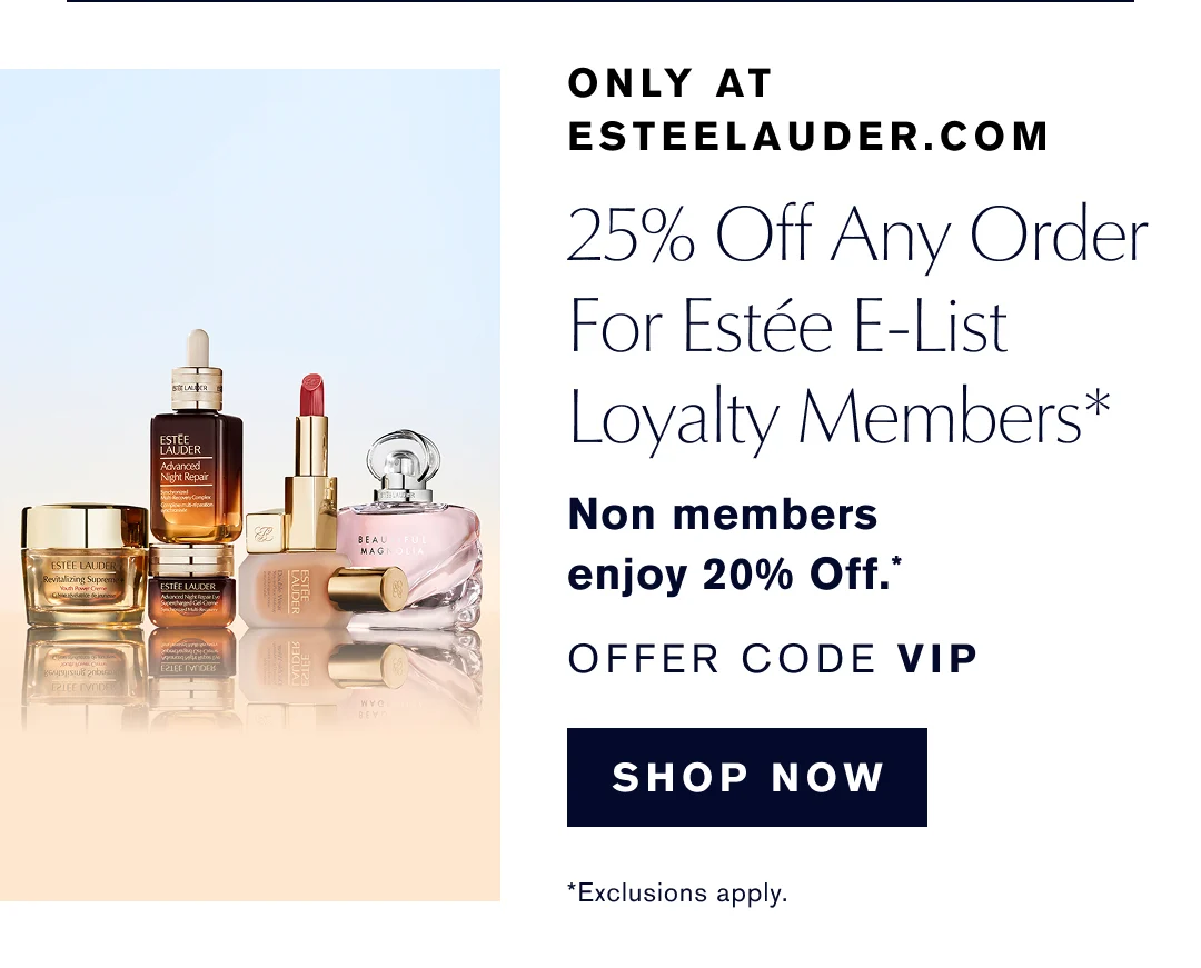 EListers receive 25% off non EListers receive 20% off.| Use code VIP at checkout