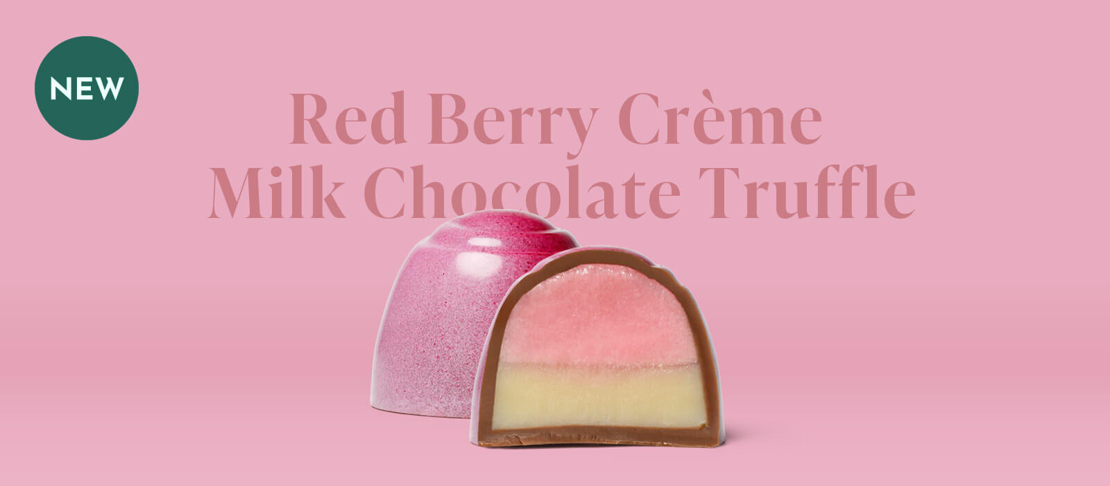 Ethel M Chocolates Red Berry Creme Milk Chocolate Truffle