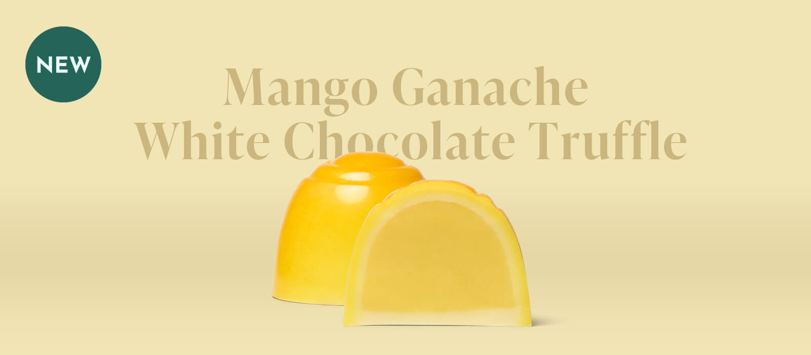 Ethel M Chocolates Mango Ganache White Chocolate Truffle