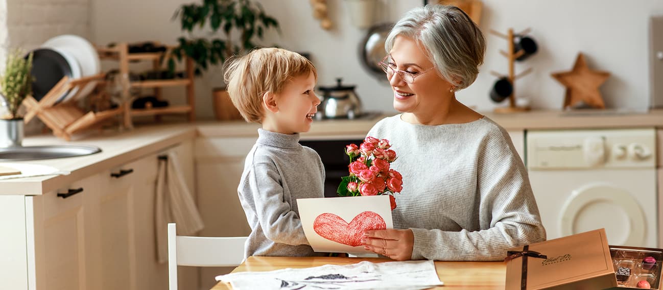 Ethel M Chocolates being shared with a Grandparent