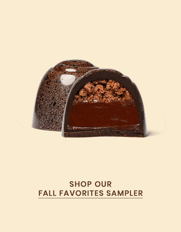 "Shop our Fall Favorites Sampler". GIF rotates between the five peices included in the sampler.