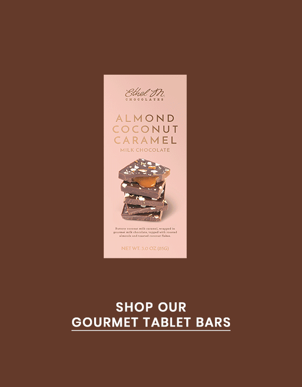 Rotating GIF of the Gourmet Tablet Bars. Shop our gourmet tablet bars.