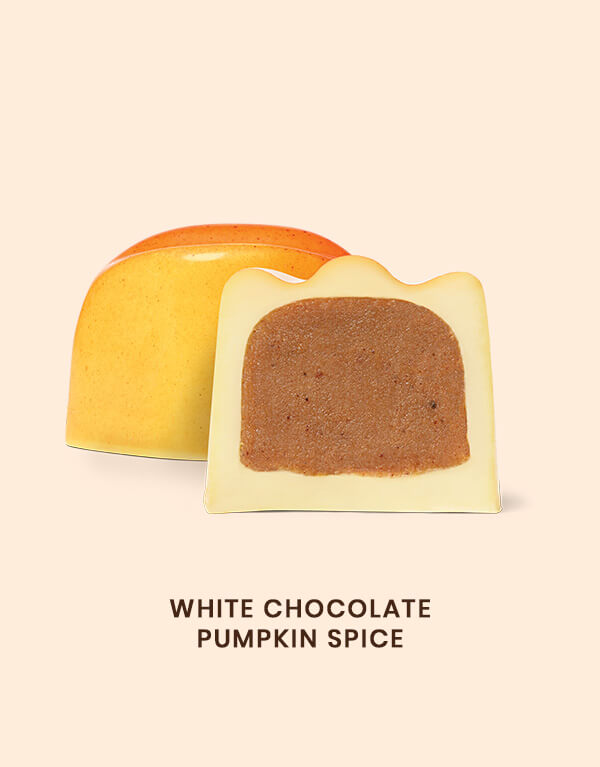 Ethel M Chocolates White Chocolate Pumpkin Spice Gem.