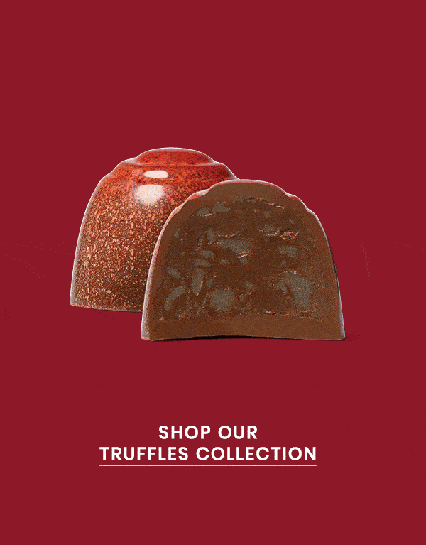 Rotating GIF of the Chocolate Gems included in the Truffles Collection.