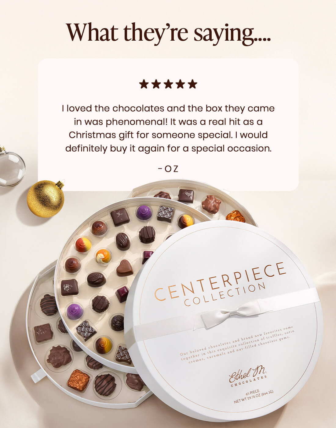 Ethel M Chocolates Review of the Centerpiece Collection.