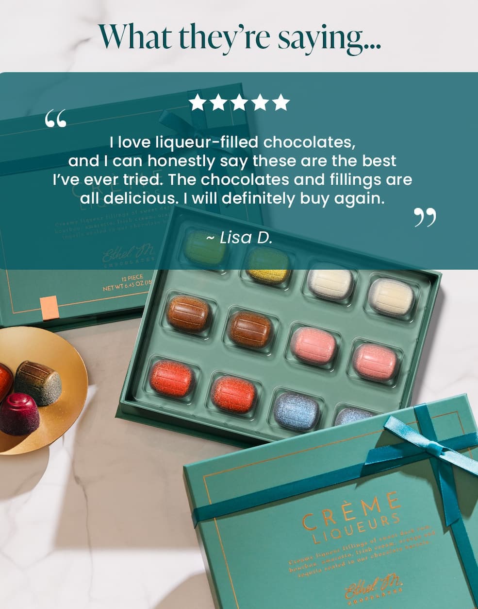 I love liqueur-filled chocolates, and I can honestly say these are the best I've ever tried. The chocolates and fillings are all delicious. I will definitely buy again.