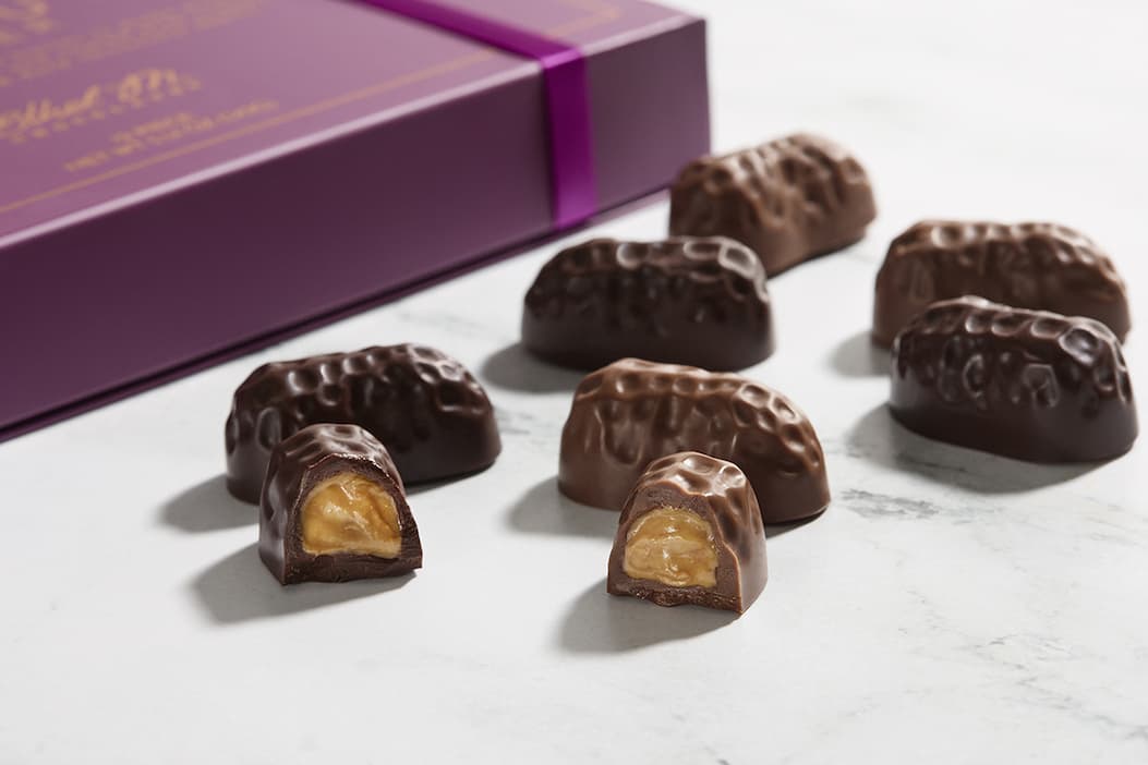 Try our Peanut Butter Collection featuring milk and dark chocolate gems!
