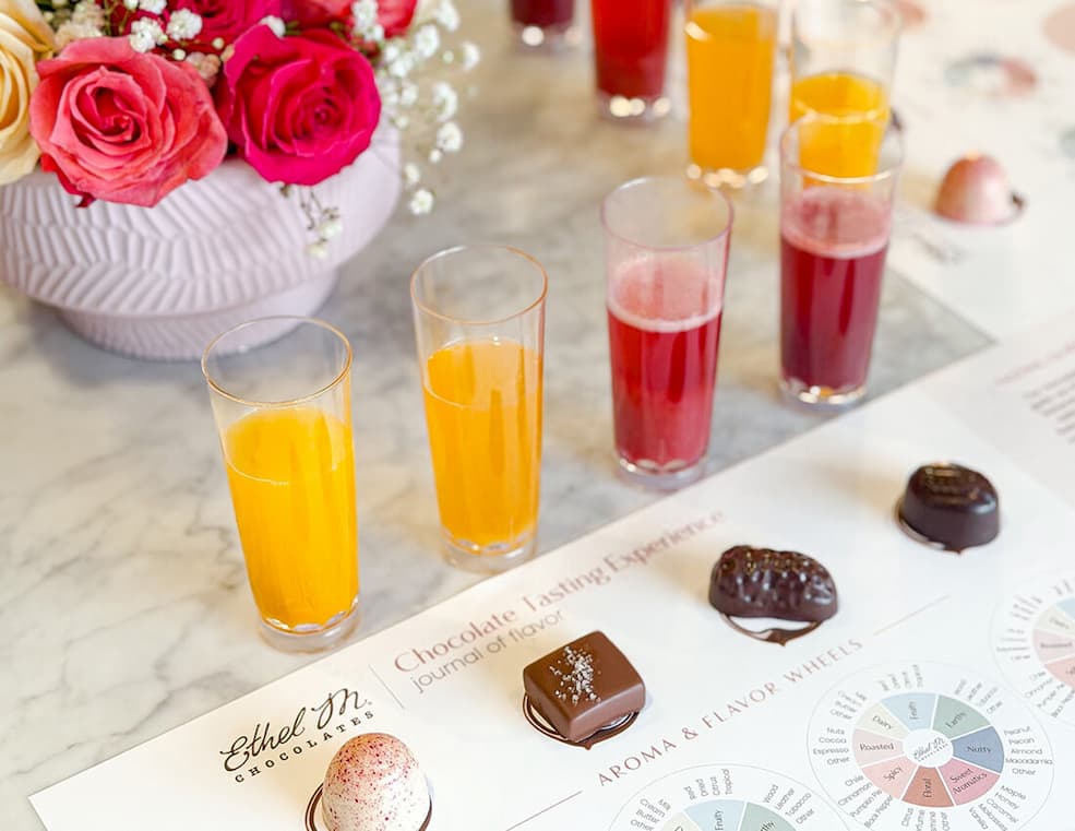 Ethel M Chocolates Chocolate & Mimosa Tasting